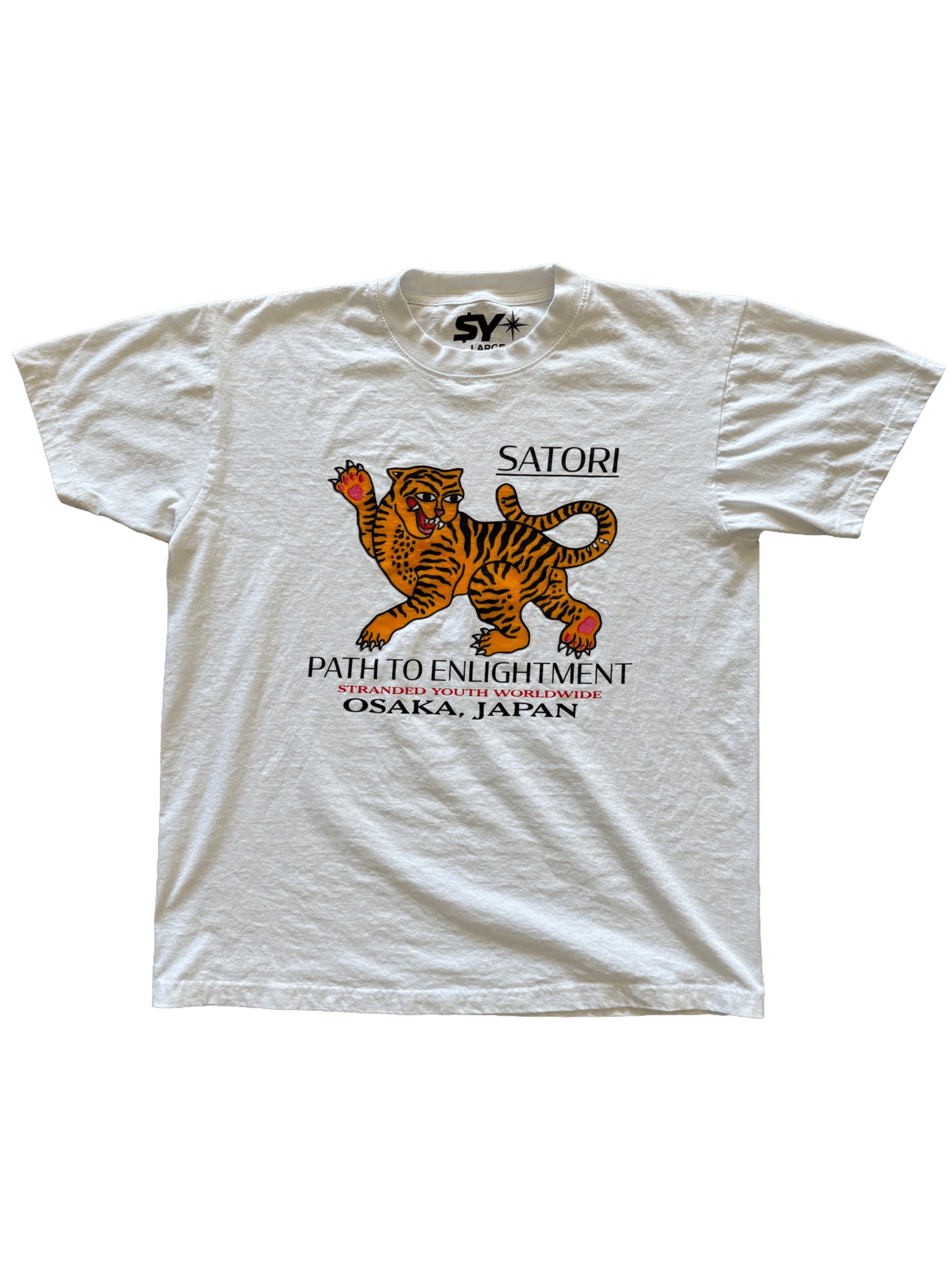 White Satori Tiger T-Shirt - Stranded Youth Worldwide
