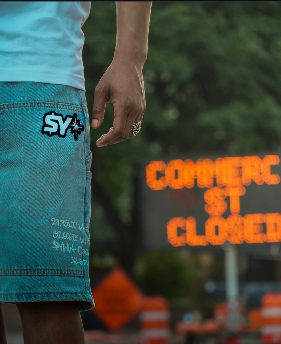 Carpenter Blue Jean Shorts - Stranded Youth Worldwide